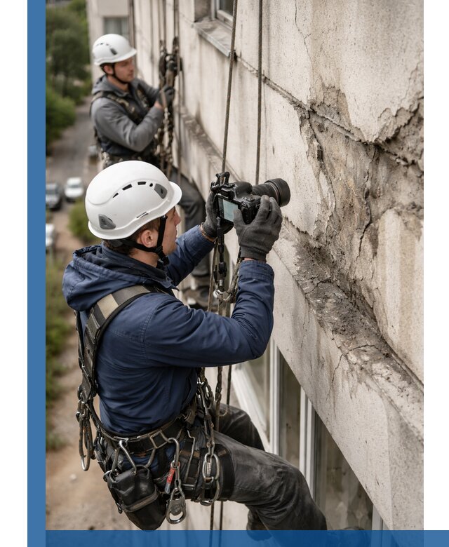 Фотофиксация дефектов фасада с высотной съемкой в Елабуге