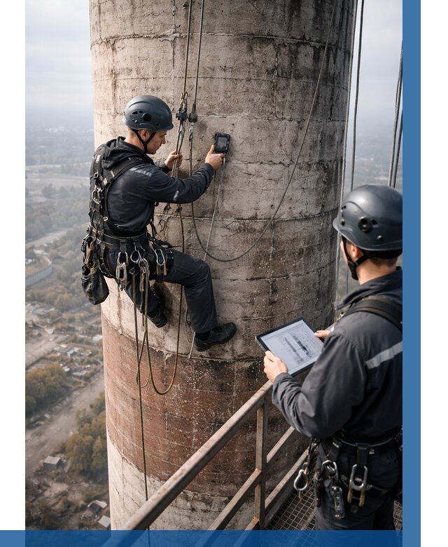 Обследование дымовой трубы в Елабуге от 8102 р. | ВЫСОТНИК-Лбг