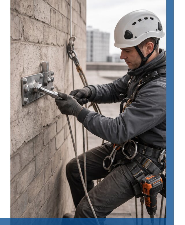 Установка анкерных точек в Елабуге от 3545 р. | ВЫСОТНИК-Лбг