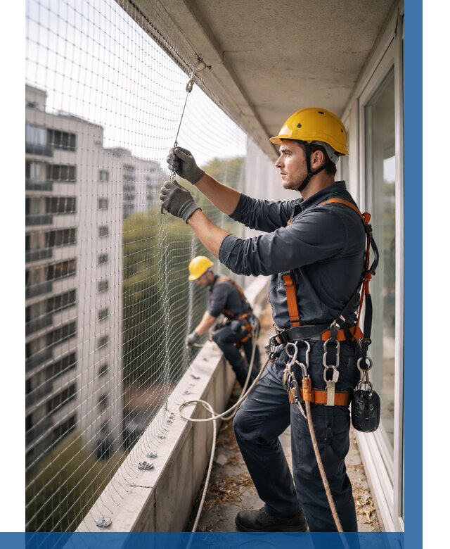 Монтаж сетки от птиц в Елабуге от 4558 р. | ВЫСОТНИК-Лбг